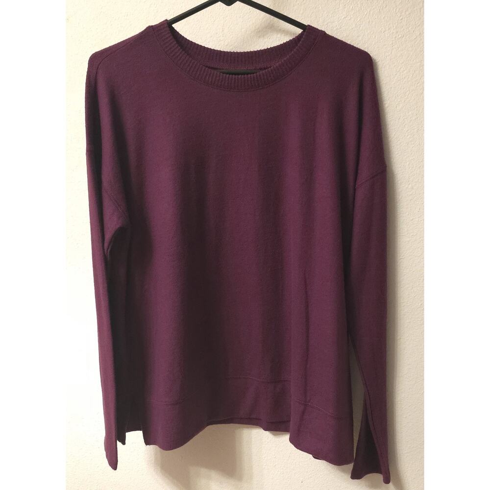 Women’s Lucky Brand Solid Purple Long Sleeve Sweater Size M Medium Soft